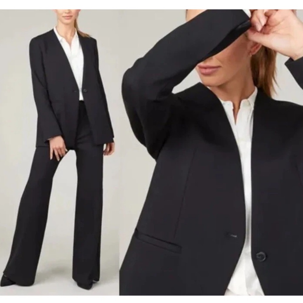 Spanx The Perfect Collarless  Blazer Black One Button M